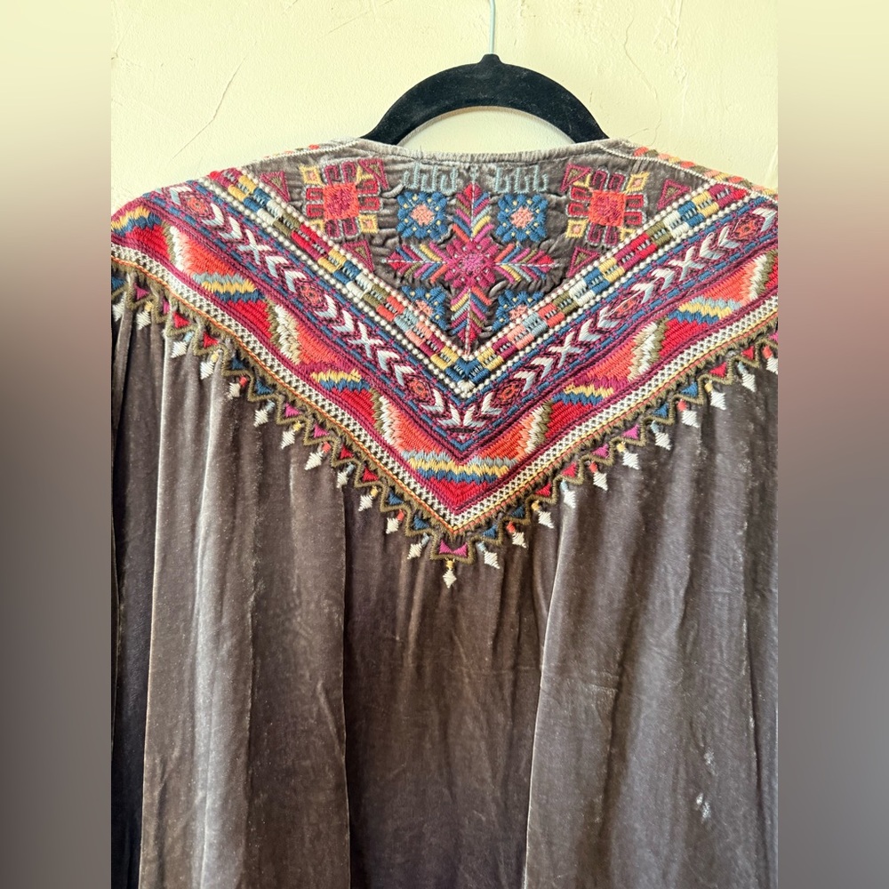 Johnny Was Velvet Ravi Bolero Multicolor Embroidery- XL - Picture 6 of 10